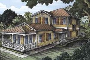 Country Exterior - Front Elevation Plan #115-130