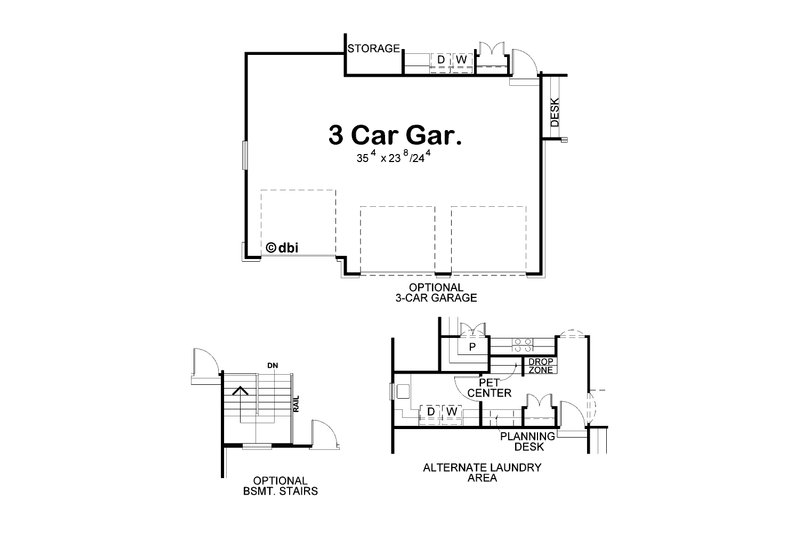 House Blueprint - Floor Plan - Other Floor for Craftsman House Plan #20-2609 - 2 bed, 2 bath