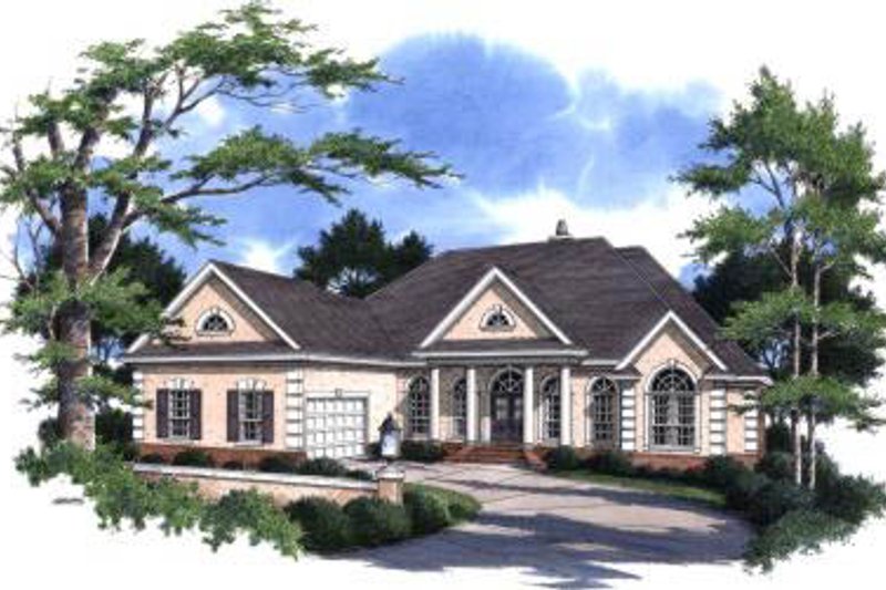 House Blueprint - Traditional Exterior - Front Elevation Plan #37-220