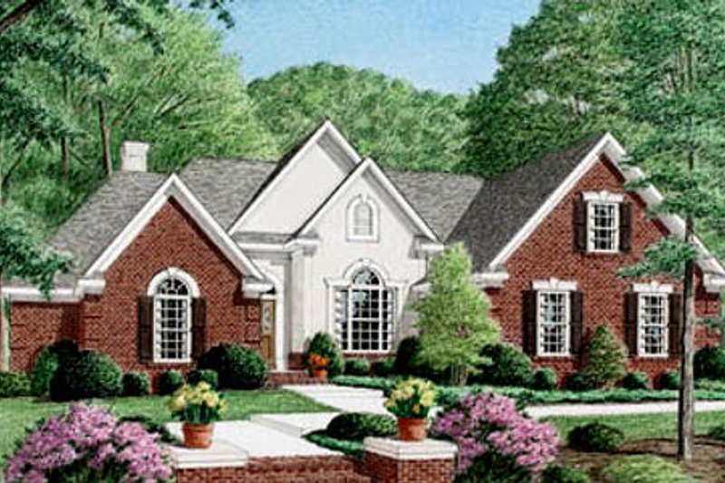 Home Plan - European Exterior - Front Elevation Plan #34-115