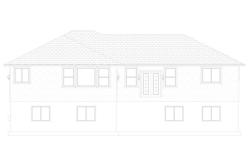 House Design - Exterior - Rear Elevation 1 for Ranch House Plan #1060-280 - 3 bed, 2 bath