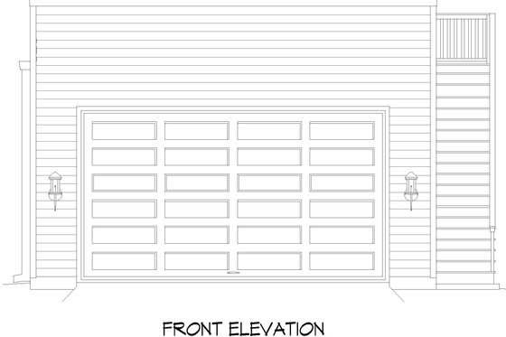 Exterior - Front Elevation 3 for Modern House Plan #932-691, 0 bath
