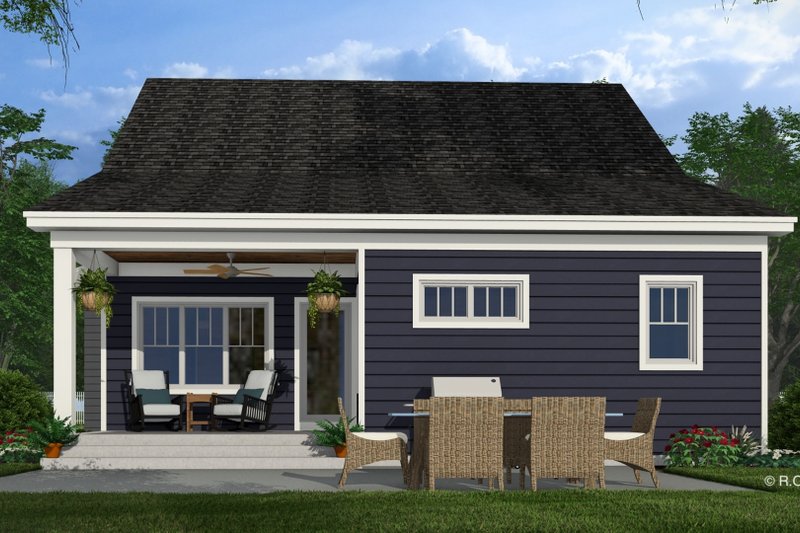 House Design - Exterior - Rear Elevation 1 for Bungalow House Plan #51-1293 - 4 bed, 4 bath