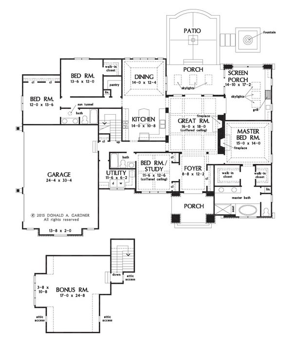 House Design - European Floor Plan - Main Floor Plan #929-1196