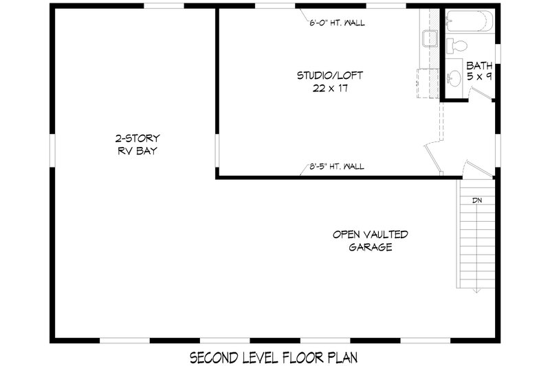 Home Plan - Floor Plan - Upper Floor for Southern House Plan #932-1004 - 1 bed, 1 bath