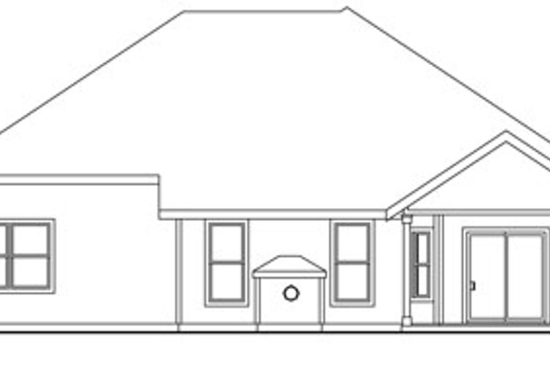 Home Plan - Exterior - Rear Elevation for Traditional House Plan #124-764 - 2 bed, 2 bath