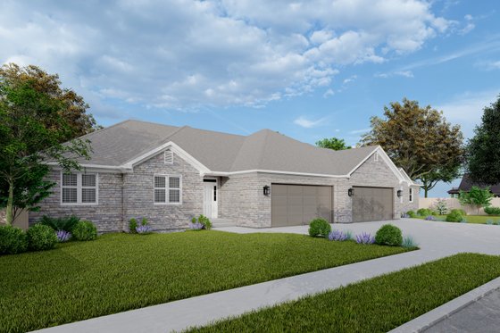 Exterior - Front Elevation 4 for Traditional House Plan #1060-204 - 6 bed, 4 bath