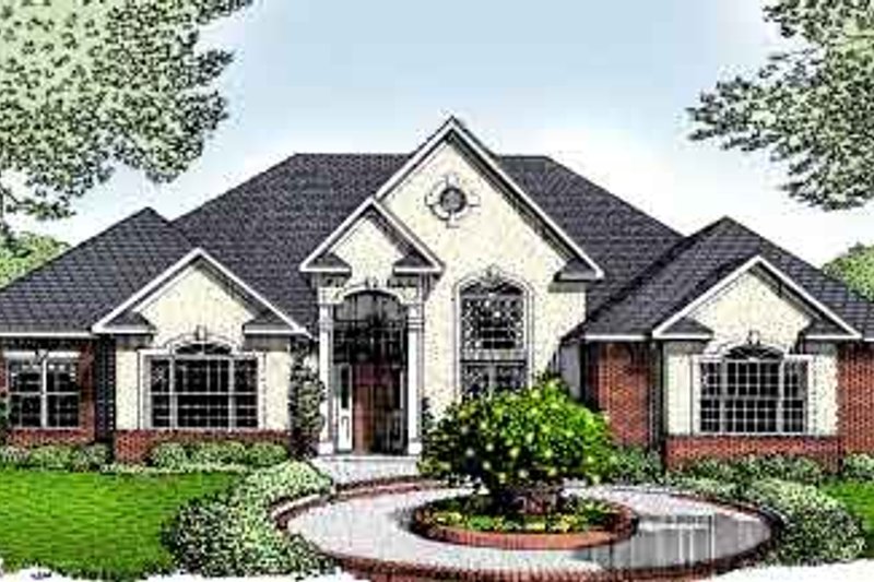 Architectural House Design - European Exterior - Front Elevation Plan #11-114