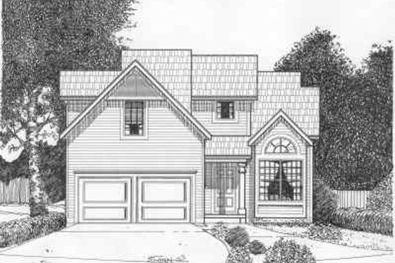 Exterior - Front Elevation for Traditional House Plan #6-113 - 3 bed, 2.5 bath