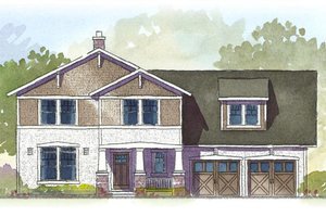 Craftsman style home, elevation