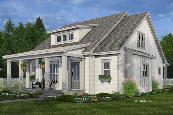 Exterior - Front Elevation 4 for Farmhouse House Plan #51-1282 - 3 bed, 3.5 bath