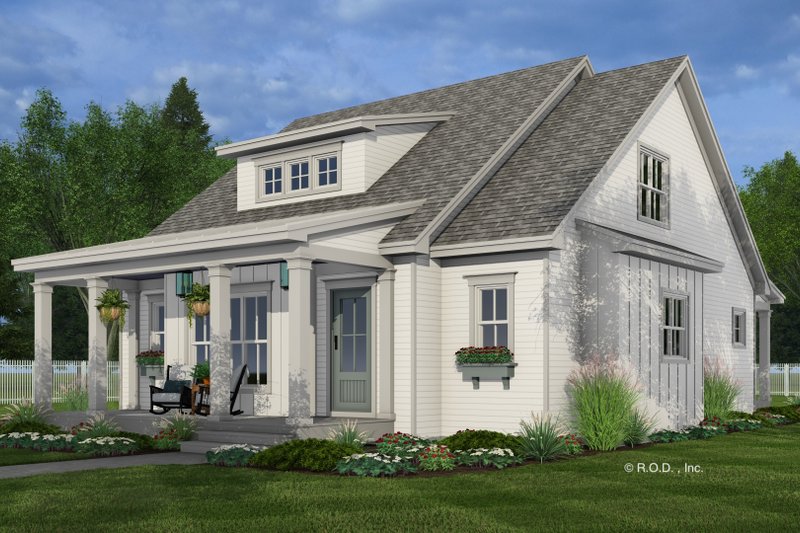 House Blueprint - Exterior - Front Elevation 4 for Farmhouse House Plan #51-1282 - 3 bed, 3.5 bath