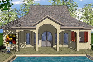 Southern Exterior - Front Elevation Plan #8-282