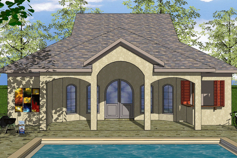 Architectural House Design - Southern Exterior - Front Elevation Plan #8-282