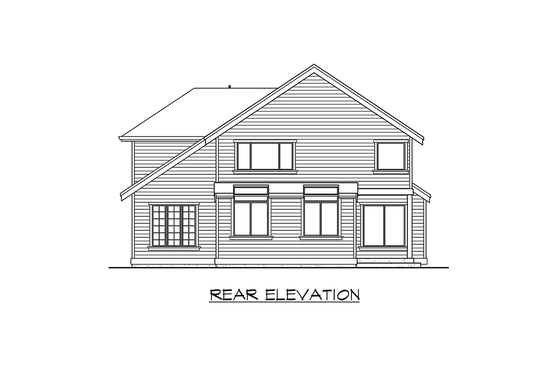Exterior - Other Elevation 2 for Colonial House Plan #132-125 - 3 bed, 2.5 bath