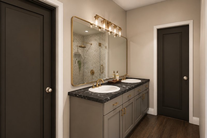 Architectural House Design - Interior - Master Bathroom 1 for Modern House Plan #1064-496 - 2 bed, 2 bath