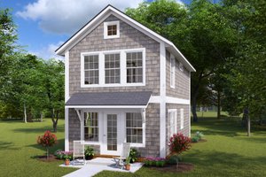 Cottage Exterior - Front Elevation Plan #513-2238