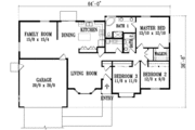 Adobe / Southwestern Style House Plan - 3 Beds 2 Baths 1668 Sq/Ft Plan #1-1330 
