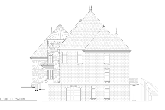 Exterior - Other Elevation 2 for European House Plan #119-197 - 5 bed, 5 bath