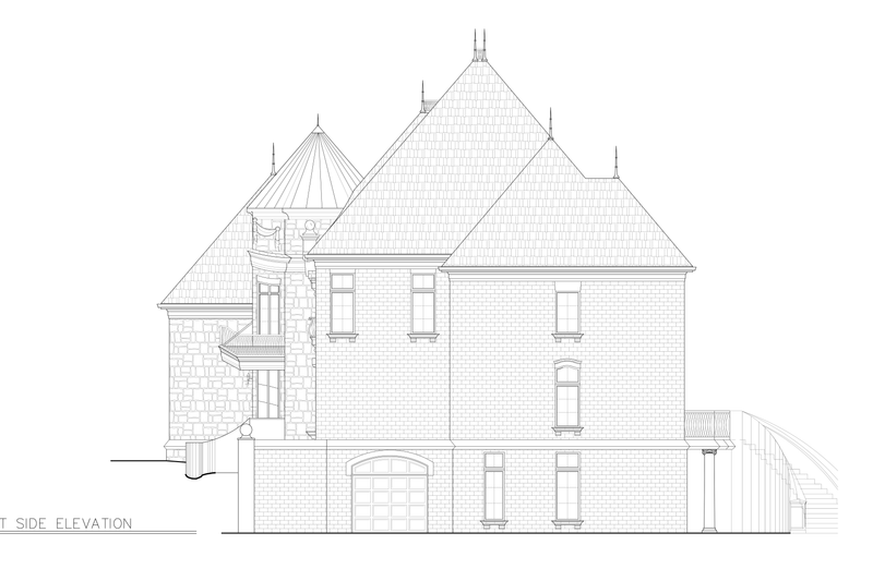 House Design - Exterior - Other Elevation 2 for European House Plan #119-197 - 5 bed, 5 bath