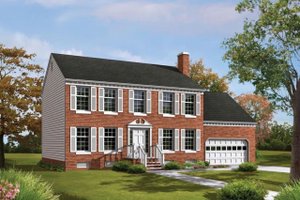 Colonial Exterior - Front Elevation Plan #57-704