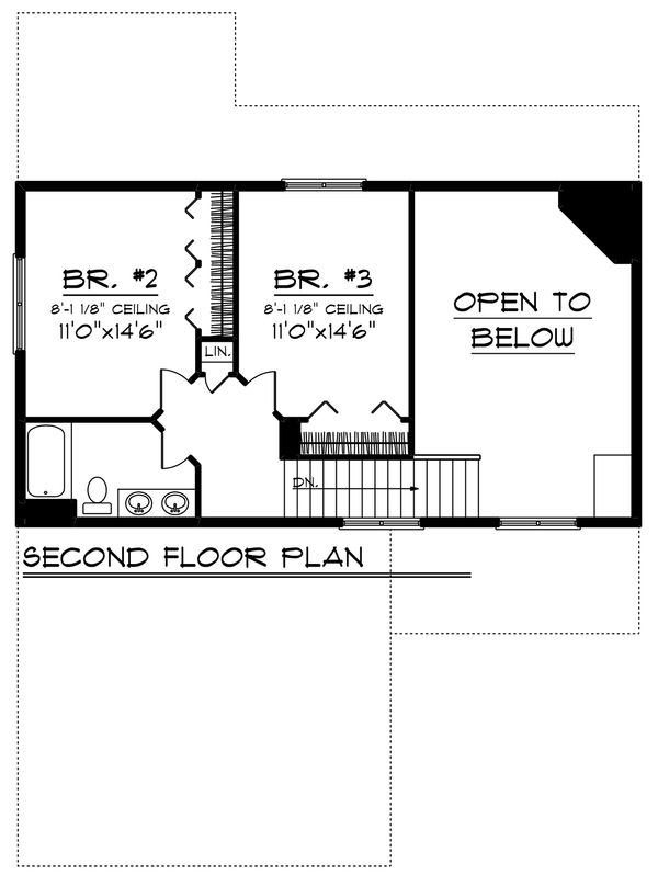 Home Plan - Craftsman Floor Plan - Upper Floor Plan #70-1239