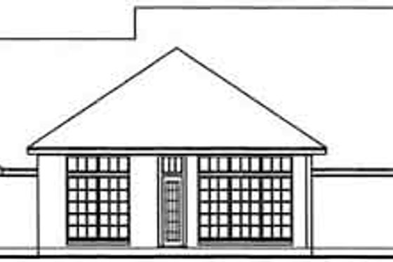 Exterior - Rear Elevation for Traditional House Plan #42-335 - 4 bed, 2 bath