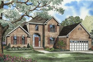 Southern Exterior - Front Elevation Plan #17-543