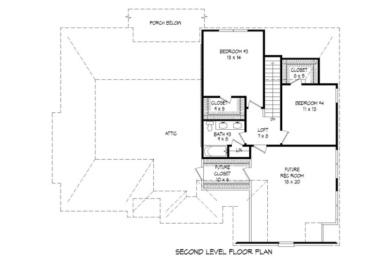 House Plan Design - Floor Plan - Upper Floor for Country House Plan #932-102 - 4 bed, 3 bath