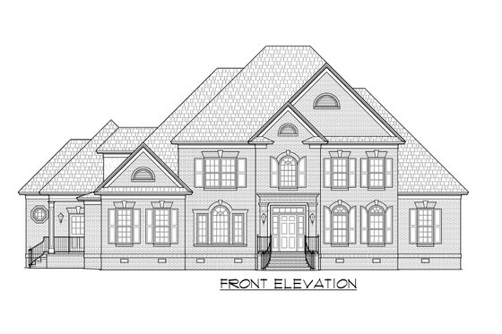 Exterior - Front Elevation 4 for Traditional House Plan #1054-59 - 5 bed, 4.5 bath