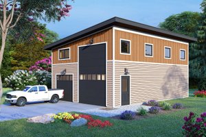 Architectural House Design - Exterior - Front Elevation for Contemporary House Plan #932-1251, 0 bath