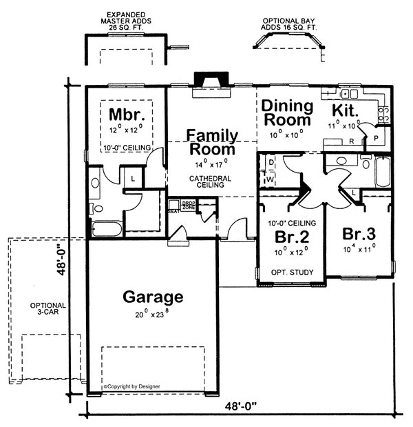 Dream House Plan - Traditional Floor Plan - Main Floor Plan #20-2091