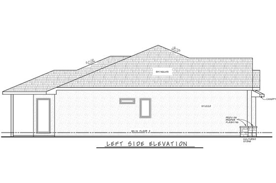 Exterior - Other Elevation 1 for Modern House Plan #20-2489 - 3 bed, 2.5 bath