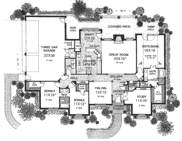 Dream House Plan - European Floor Plan - Main Floor Plan #310-638