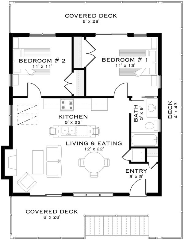 Dream House Plan - Country Floor Plan - Main Floor Plan #1101-25