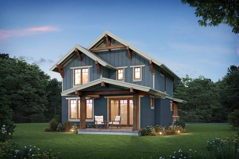 Home Plan - Exterior - Rear Elevation for Craftsman House Plan #48-1114 - 3 bed, 2.5 bath