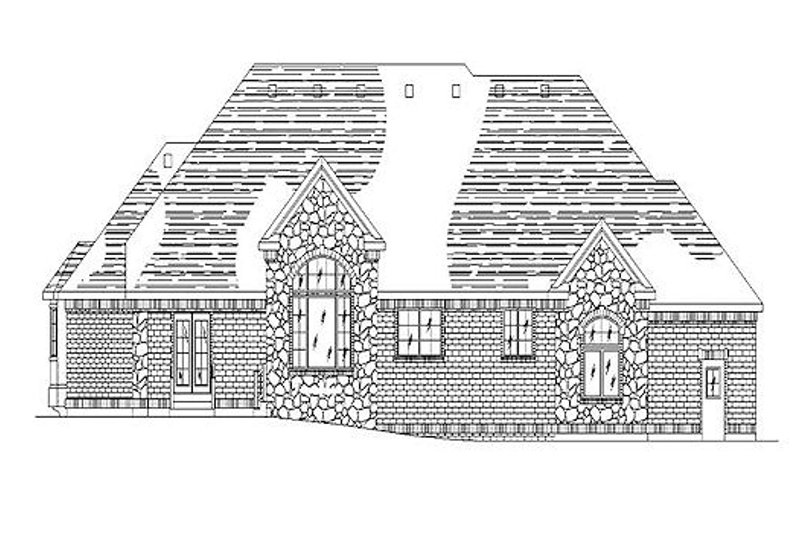 Dream House Plan - Exterior - Rear Elevation for European House Plan #5-299 - 4 bed, 3.5 bath