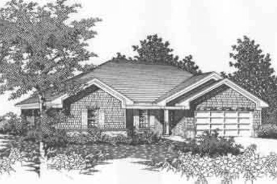 Exterior - Front Elevation for Traditional House Plan #329-144 - 4 bed, 2 bath
