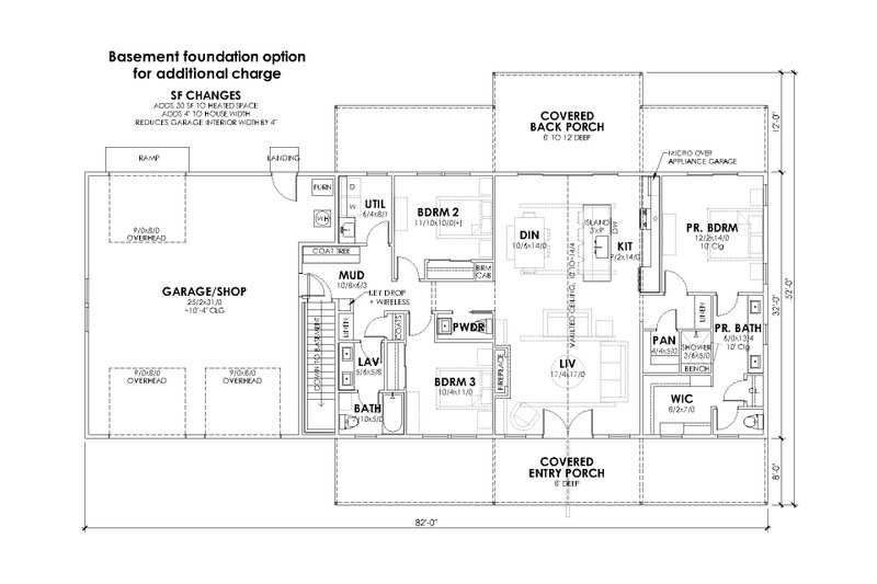 Home Plan - Floor Plan - Other Floor for Ranch House Plan #1105-22 - 3 bed, 2.5 bath