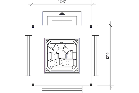 Floor Plan - Main Floor for Modern House Plan #25-4210, 0 bath