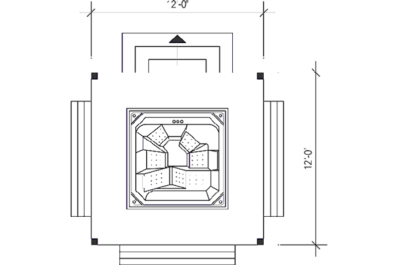 Architectural House Design - Floor Plan - Main Floor for Modern House Plan #25-4210, 0 bath