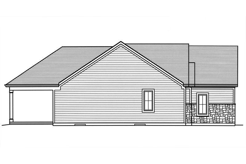 Dream House Plan - Left Side Elevation