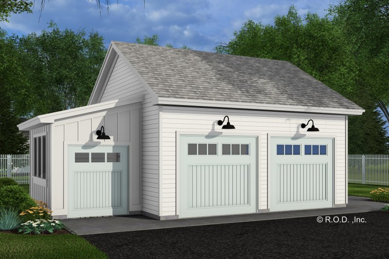 House Blueprint - Exterior - Front Elevation 2 for Farmhouse House Plan #51-1578, 0 bath