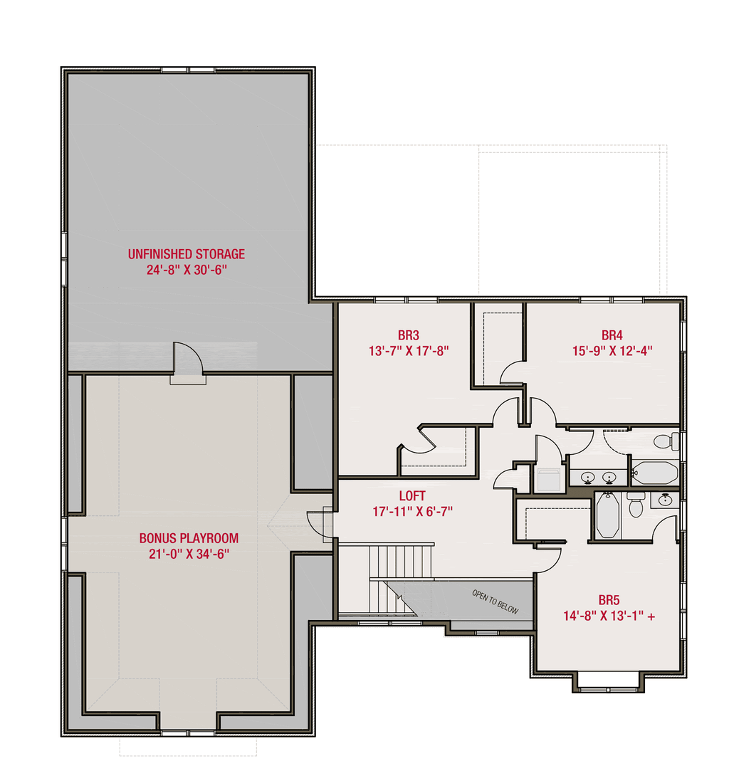 110 Plan European Style House Plan - 5 Beds 4 Baths 3630 Sq/Ft Plan #461-110 ...