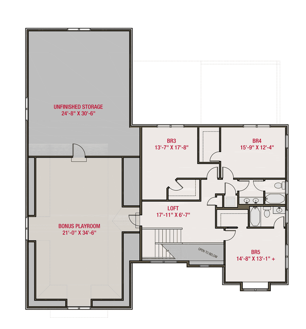 European Floor Plan - Upper Floor Plan #461-110