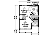 Country Style House Plan - 3 Beds 1 Baths 1582 Sq/Ft Plan #25-4605 