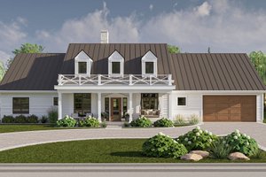 Colonial Exterior - Front Elevation Plan #455-415