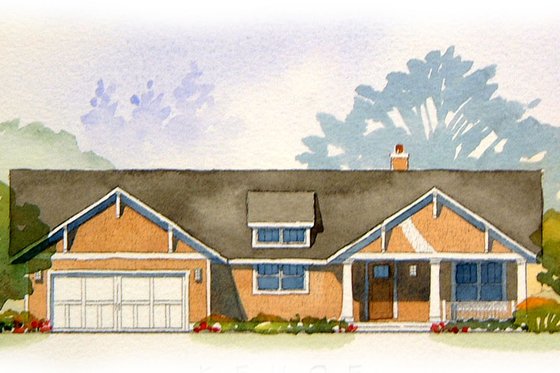 Exterior - Front Elevation for Craftsman House Plan #901-45 - 4 bed, 3.5 bath