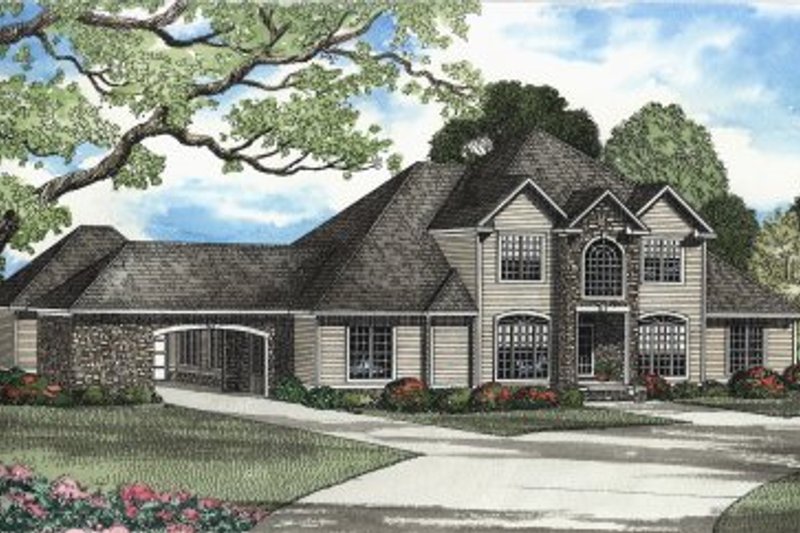 Home Plan - European Exterior - Front Elevation Plan #17-2040