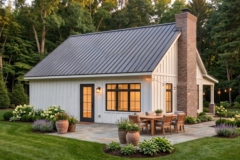 Architectural House Design - Exterior - Rear Elevation for Country House Plan #1089-76 - 1 bed, 1 bath